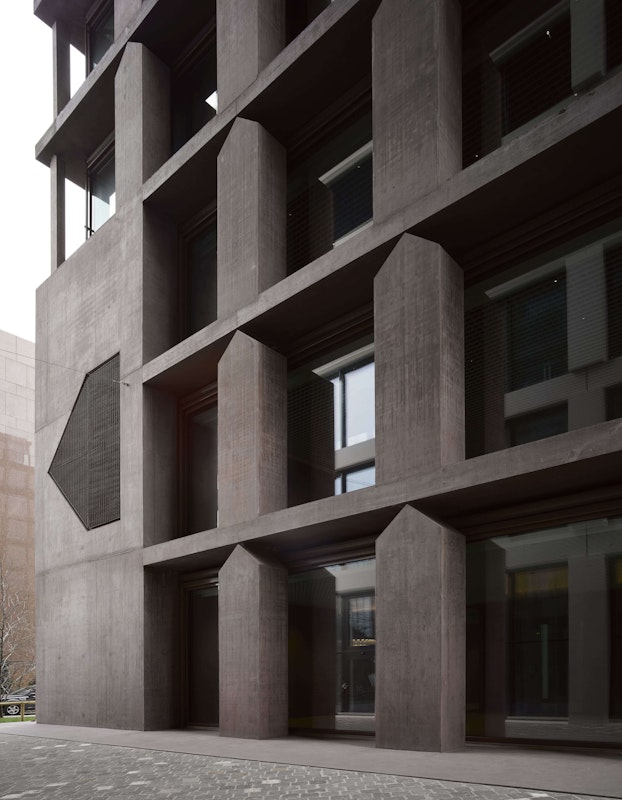 Office Tower of Baloise Insurance Company by Valerio Olgiati 