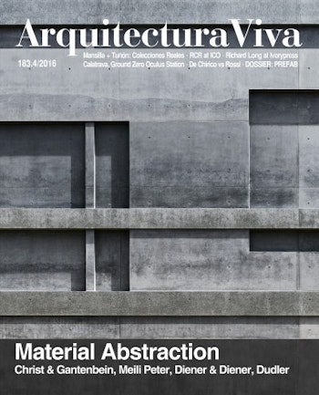 Arquitectura Viva 183 | Material Abstraction. Christ & Gantenbein, Meili Peter, Diener & Diener, Dudler at ARKITOK