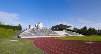 FIRMINY-VERT STADIUM in Firminy, France - by Le Corbusier at ARKITOK