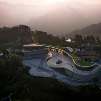 SANXIA TEA TOWN EXHIBITION CENTER in Yichang, China - by ARCHSTUDIO at ARKITOK