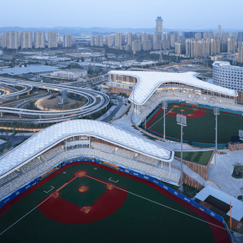 THE HANGZHOU ASIAN GAMES BASEBALL AND SOFTBALL SPORTS CULTURAL CENTER in Hangzhou, China - by UAD at ARKITOK - Photo #8 