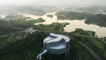 THE PLANNING EXHIBITION CENTER OF LIANGJIANG COLLABORATIVE INNOVATION ZONE in Chongqing, China - by Tanghua Architects at ARKITOK
