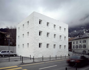 THE YELLOW HOUSE in Flims, Switzerland - by Valerio Olgiati at ARKITOK